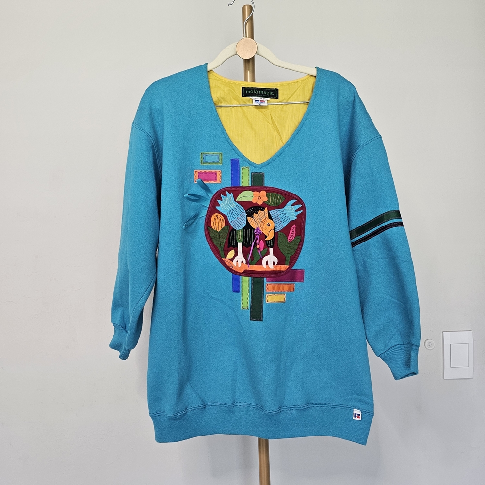 Rare Vintage Russell Athletic Mola Magic San Diego Sweatshirt - Folk Art Eagle